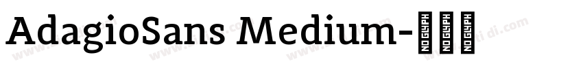AdagioSans Medium字体转换